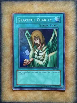 Yugioh Graceful Charity SDP-040 Super Rare DAMAGED - Image 1