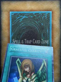 Yugioh Graceful Charity SDP-040 Super Rare DAMAGED - Image 2
