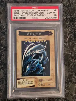 1998 YU-GI-OH! JPN BANDAI-1ST GENERATION #9 BLUE-EYES WHITE DRAGON PSA 10 - Image 1