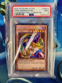 PSA 2012 Yu-Gi-Oh! 1st Edition Dark Magician Girl LCYW#EN022 Mint 9 - Image 1