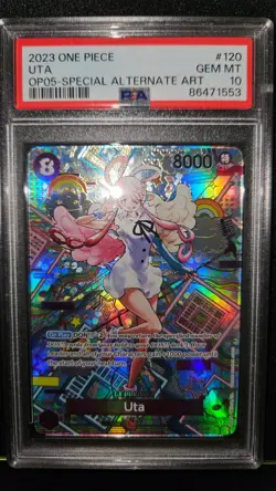 Uta (SP) OP02-120 PSA 10 Awakening of the New Era Foil One Piece - Image 1