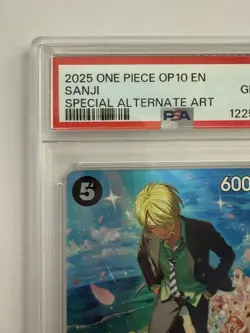2025 Sanji ST14-003 SP Alt Art One Piece TCG Royal Blood OP10 ENGLISH PSA 10 - Image 3