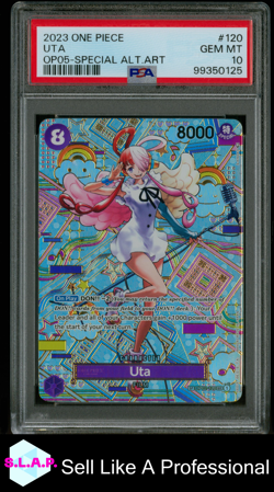 UTA ONE PIECE TCG SP OP02-120 SEC 2023 AWAKENING OF THE NEW ERA FOIL EN PSA 10 - Image 1