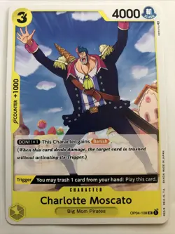 One Piece Kingdoms Of Intrigue Charlotte Moscato OP04-108 NM - Image 1