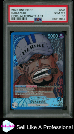 SAKAZUKI ONE PIECE TCG OP05-041 2023 AWAKENING OF THE NEW ERA FOIL EN PSA 10 - Image 1