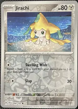 Jirachi 098/142 Sv07: Stellar Crown Reverse Holo - Pokemon Card - Image 1