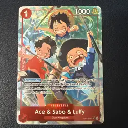 One Piece Card Game Ace & Sabo & Luffy (Alternate Art) OP13-007 SR English - Image 1