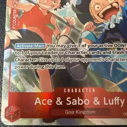One Piece Card Game Ace & Sabo & Luffy (Alternate Art) OP13-007 SR English - Image 4