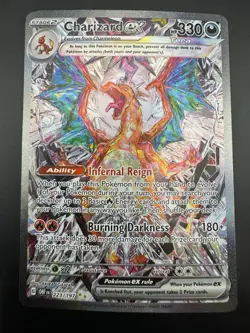 Pokemon TCG Charizard EX Sir Obsidian Flames 223/197 Full Art Secret Rare Card - Image 3
