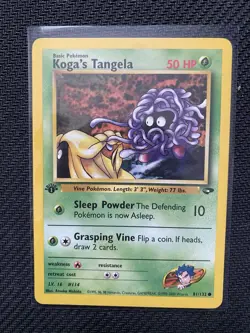 Pokemon TCG Koga's Tangela Gym Challenge 81, Regular 1st Edition Common Card - Image 1
