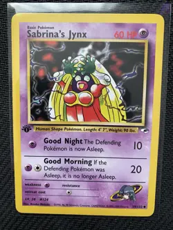 Pokemon TCG Sabrina's Jynx Gym Heroes Card 59/132 First edition - Image 1