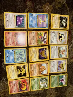 Lot Of 15 Non Holo Rare English Cards Fossil Jungle - Image 1