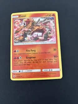 Pokemon TCG: Sun&Moon- 2 Card Entei Lot Ft GX And Cracked Ice Holo - Image 4