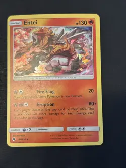 Pokemon TCG: Sun&Moon- 2 Card Entei Lot Ft GX And Cracked Ice Holo - Image 5