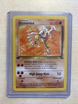 Pokemon TCG Hitmonlee 22/62 Fossil Set Non-Holo Card 1st Edition - Image 1