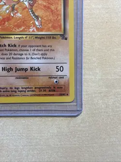 Pokemon TCG Hitmonlee 22/62 Fossil Set Non-Holo Card 1st Edition - Image 2