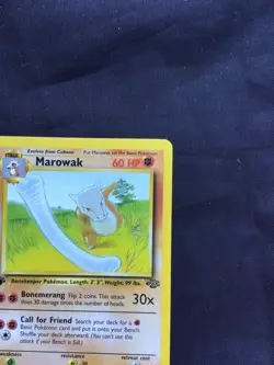 Pokemon Cards: Jungle 1st Edition Uncommon: Marowak 39/64 - Image 3