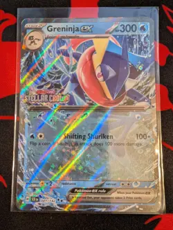 Pokemon TCG Stellar Crown Greninja EX Card 041/142 - STAMPED PROMO - Lot of 3 - Image 2