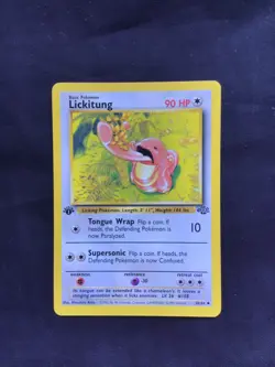 Pokemon Cards: Jungle 1st Edition Uncommon: Lickitung 38/64 - Image 1