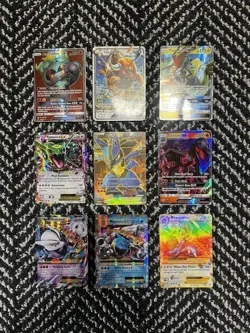 Lot Of 9 Old Pokemon Mega And Ex Cards All In Great Condition - Image 1