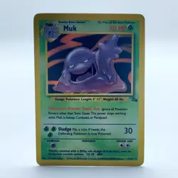Pokemon TCG Karte Muk 13/62 - Holo Rare Fossil - Schleimok - Image 1
