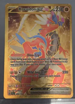 Koraidon ex - 254/198 Scarlet & Violet SECRET RARE GOLD Pokemon Card, Free Ship - Image 1