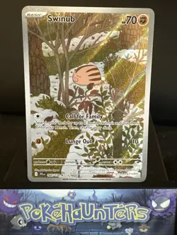 Pokemon Card Swinub 165/159 Journey Together Illustration Rare Near Mint - Image 1