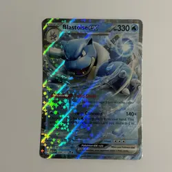 Blastoise EX 009/165 SV2A 151 Double Rare Pokemon TCG Card English (3) - Image 1