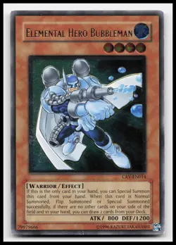 Elemental Hero Bubbleman (UTR) CRV-EN014 Cybernetic Revolution Yugioh Card - Image 1