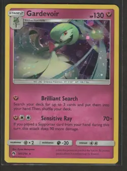 Gardevoir (Cosmos Holo) SM Lost Thunder 141/214 Pokemon Card NM (SWIRL) - Image 1