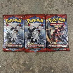 Crimson Invasion Booster Pack Sun & Moon 2017 Sealed Pokemon Card | English | UK - Image 1