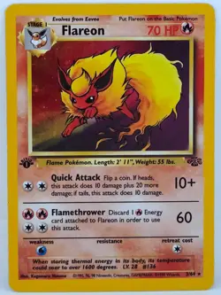 Flareon 3/64 Jungle 🔥1st Edition Holo🔥 Vintage WOTC Pokemon Card - Image 1