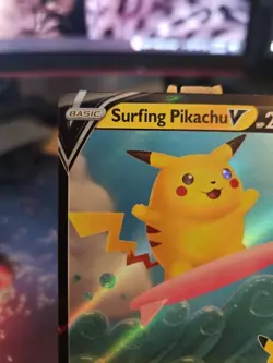 Pokemon TCG Surfing Pikachu v Ultra Rare Holo Card 008/025 Celebrations NM - Image 2