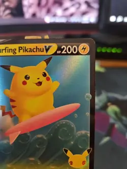 Pokemon TCG Surfing Pikachu v Ultra Rare Holo Card 008/025 Celebrations NM - Image 3