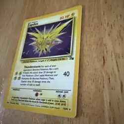 Pokemon TCG Zapdos 15/62 Fossil Unlimited Holo Rare Card 1999 Wizards Vintage - Image 4