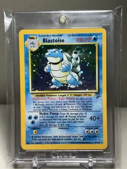 Pokemon Blastoise Base Set Holo Rare Card #2 002/102 WOTC 1999 TCG Holographic! - Image 1