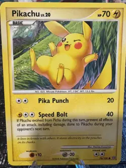 Pokemon TCG Stormfront Pikachu Card 70/100 Non Holo 2008 Lightly Played - Image 1