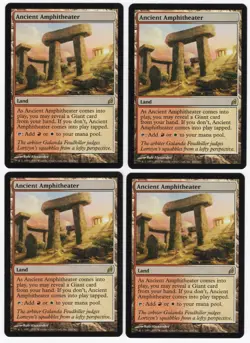 Ancient Amphitheater x4 4x 2007 Lorwyn PLAYSET Colorless Rare Land MTG SP-NM AZ1 - Image 1