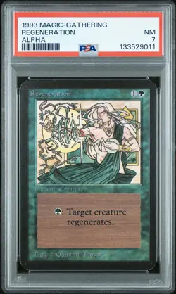 1993 MTG Magic The Gathering Alpha Regeneration - PSA 7 - Image 1