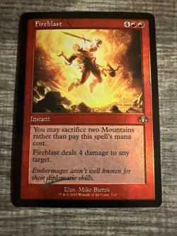 Fireblast Foil Retro Frame Dominaria Remastered NM MTG - Image 1