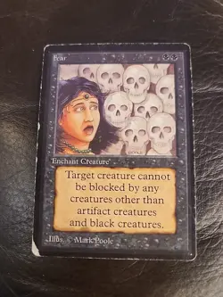 MTG Fear -Limited Edition Beta-Moderate/Heavy Play - Image 1