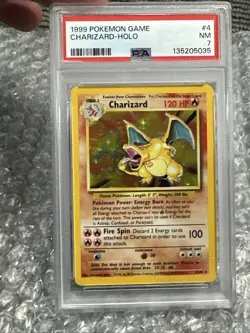 1999 POKEMON GAME #4 CHARIZARD-HOLO PSA 7 - Image 1
