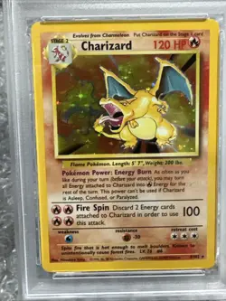 1999 POKEMON GAME #4 CHARIZARD-HOLO PSA 7 - Image 2