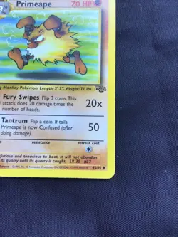 Pokemon Cards: Jungle 1st Edition Uncommon: Primeape 43/64 - Image 4