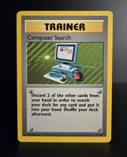 Pokemon TCG - COMPUTER SEARCH - #101 - RARE - UNLIMITED - BASE SET (1999) - MP - Image 1