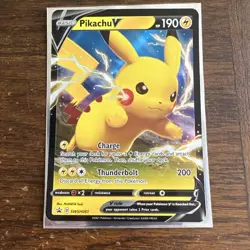 PIKACHU V - Pokemon TCG Sword & Shield Holo Ultra Rare Promo SWSH061 - Image 1
