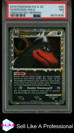 HUNDEMON-HOLO UNDAUNTED-GER POKEMON HEARTGOLD&SOULSILVER UNDAUNTED 2010 82 PSA 7 - Image 1