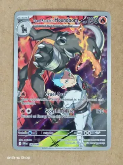 Team Rocket's Houndoom 191/182 Pokemon Destined Rivals Illustration Rare - Image 1