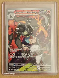 Team Rocket's Houndoom 191/182 Pokemon Destined Rivals Illustration Rare - Image 5