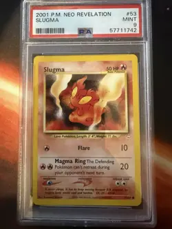 2001 Pokemon Neo Revelation Slugma #53/64 PSA 9 POP 19 - Image 1